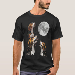 Camiseta Beagle Howling na Lua