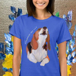 Camiseta Beagle Howling, Personalize, Desculpe