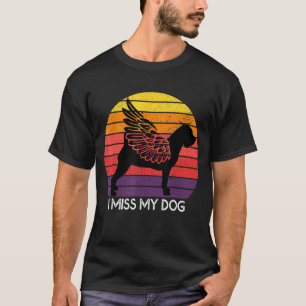 Camiseta Beagle I Miss My Dog Angel Wings Pet Memorial Vint