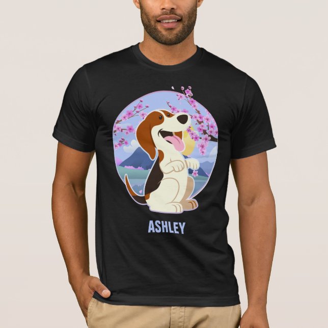 Camiseta Beagle Kawaii Cute Gift Dog (Frente)