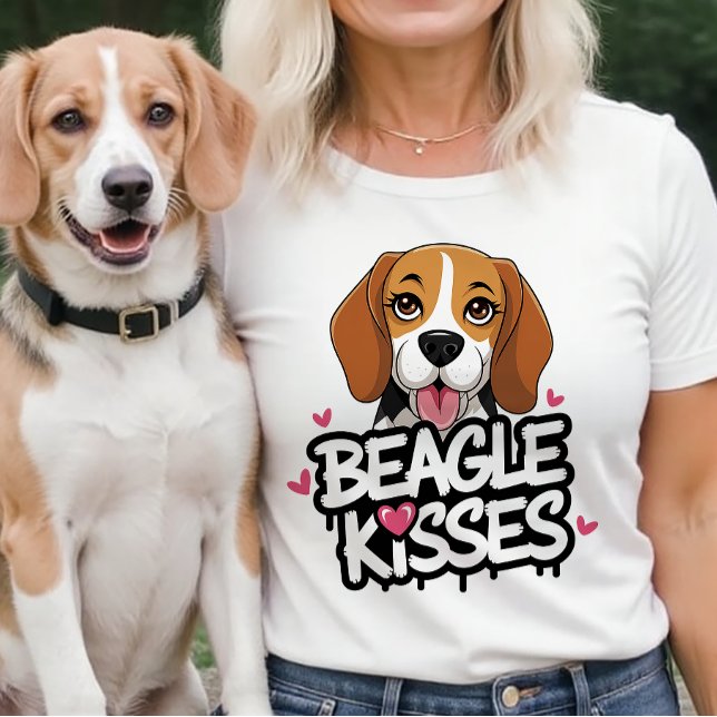 Camiseta Beagle Kisses Beagles Cachorro Bonito Mamãe Presen (Criador carregado)