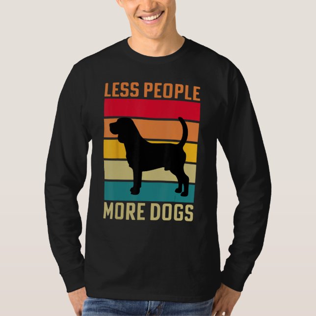 Camiseta Beagle Less people more Dogs dog funny saying (Frente)