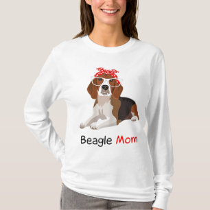 Camiseta Beagle Mãe Cachorro Bandana Pet Lover Gift WoBeagl