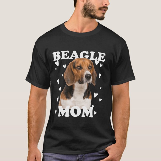 Camiseta Beagle Mãe Mãe Mãe Mãe Mamãe Dia da Mãe Lua (Frente)