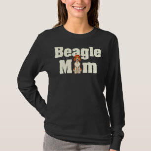 Camiseta Beagle Mãe Proprietária De Cachorros Mulheres Beiç
