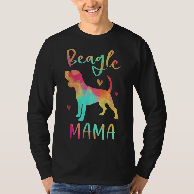 Camiseta Beagle Mama Colorful Beagle Dons Dog Mãe (Frente)