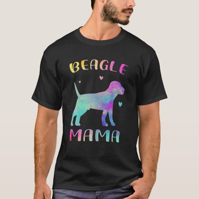 Camiseta Beagle Mama Colorida Beagle Lover Cães (Frente)