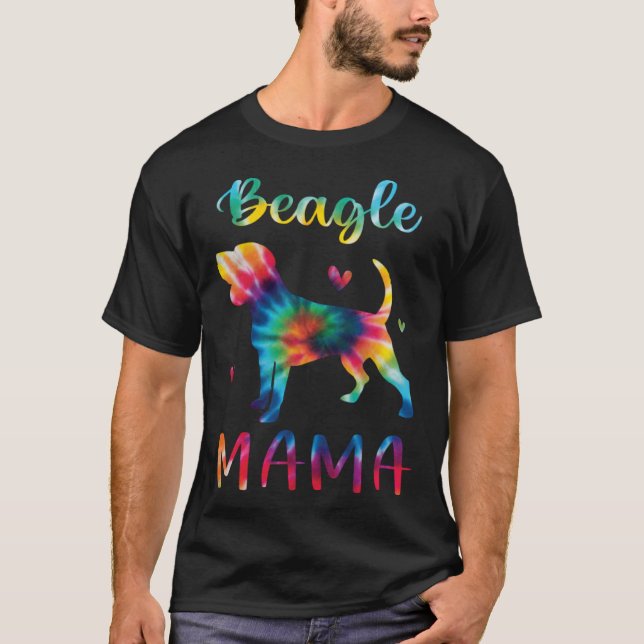 Camiseta Beagle Mama Tie Dye Dog Mom Mothers Day (Frente)