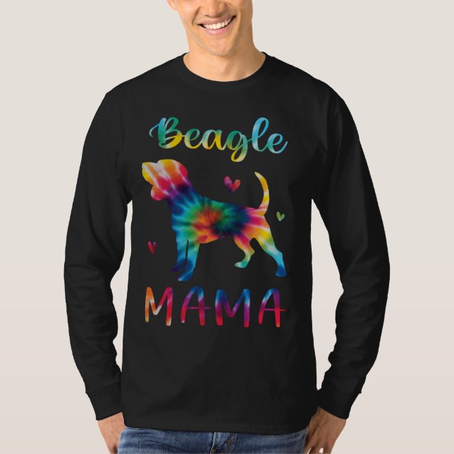 Camiseta Beagle Mama Tie Dye Dog Mom Mothers Day (Frente)