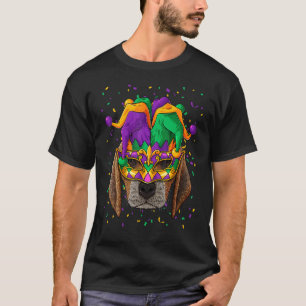Camiseta Beagle Mardi Gras Face Carnaval Jester Festiva