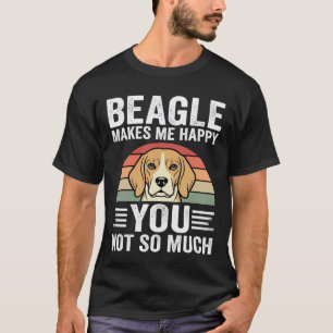 Camiseta Beagle Me Faz Feliz Amante de Cachorro