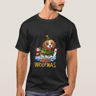 Camiseta Beagle Merry Christmas Tree Lights Dog X Mas Dogs