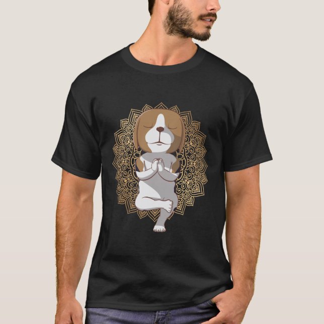 Camiseta Beagle Namaste Yoga (Frente)