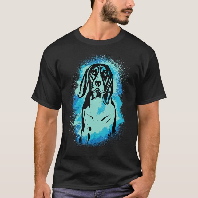 Camiseta Beagle Paint Blue Design Dog Mom Dad (Frente)