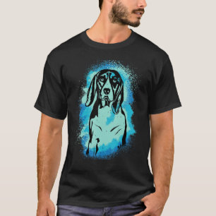 Camiseta Beagle Paint Blue Design Dog Mom Dad