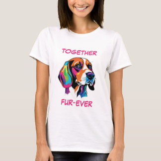 Camiseta Beagle Pastel Colorful Abstrato Dog Art