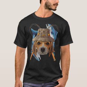 Camiseta Beagle Pescador Outdoor Cão Pescador Fofo Mosca Pe