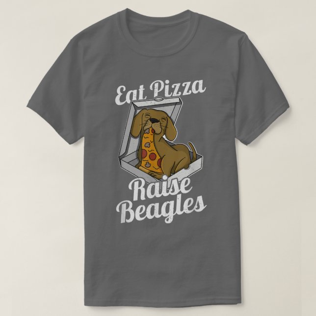 Camiseta Beagle Pizza Walk Dog Proprietário Lover Puppy 158 (Frente do Design)