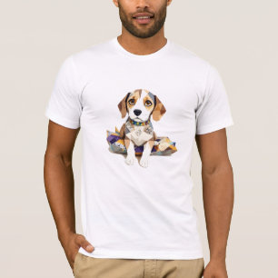 Camiseta Beagle Playle Adorable Corta Animal Colorido Engra