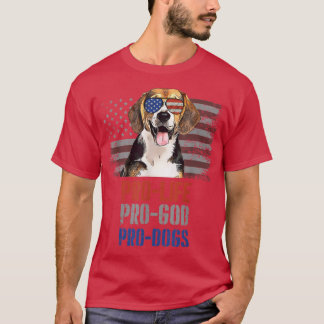 Camiseta Beagle Pro Life Pro God Pro Cães T-Shirt
