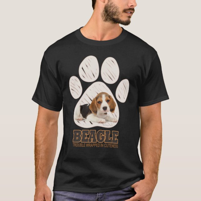 Camiseta Beagle, Problema Enrolado em Cuteness (Frente)