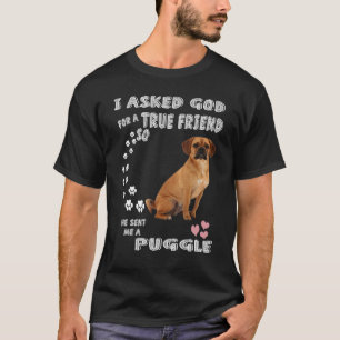 Camiseta Beagle Pug Mãe Puggle Pai Figurino Fofo