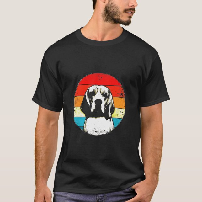 Camiseta Beagle Retro Dog Pai Mãe (Frente)