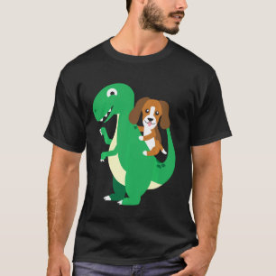 Camiseta Beagle Riding T Rex Legal Dinossaur Dino Hallowe