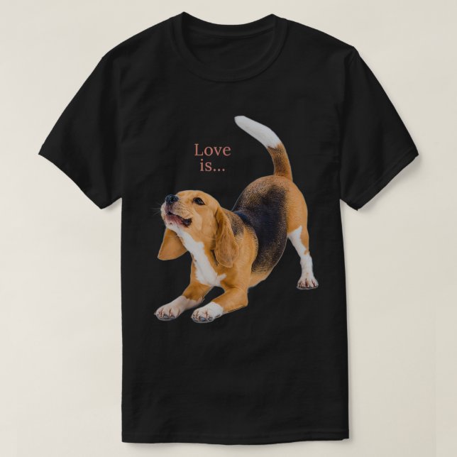 Camiseta Beagle Shirt Beagles Tee Love Is Dog Mom Dad Puppy (Frente do Design)