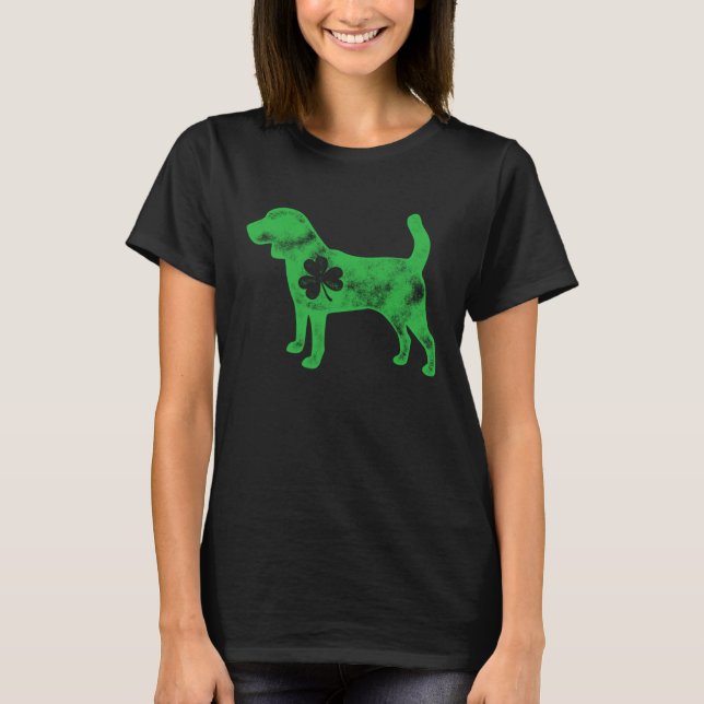 Camiseta Beagle St Patrick s Day Boys Kids Girls Dog  Shamr (Frente)