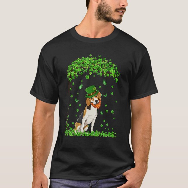 Camiseta Beagle St Patricks Day Lover Irish Shamrock Dog Lo (Frente)