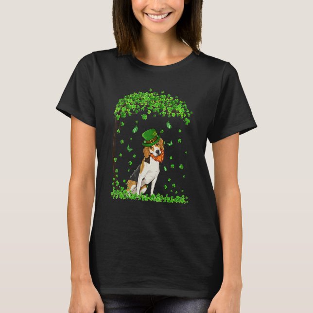 Camiseta Beagle St Patricks Day Lover Irish Shamrock Dog Lo (Frente)