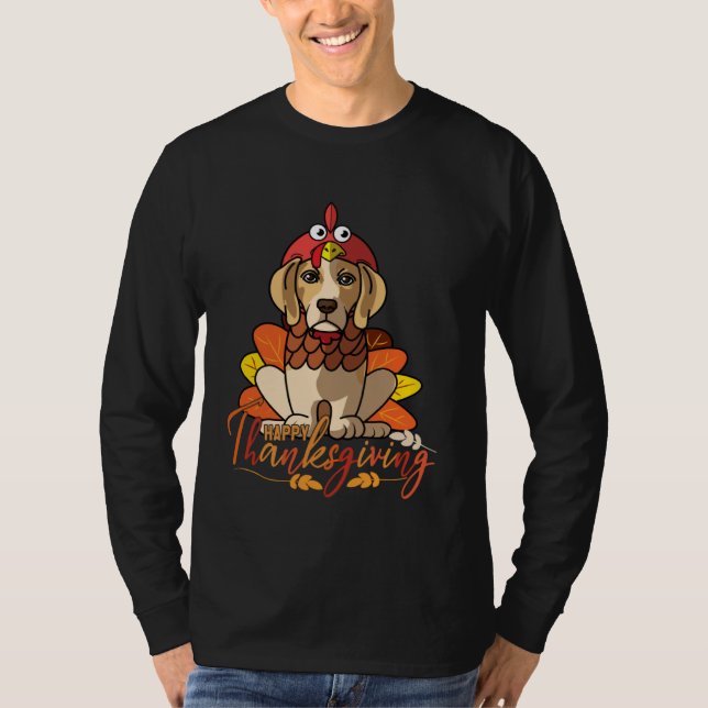 Camiseta Beagle Thanksgiving Dog Mom Turkey Costume Women (Frente)