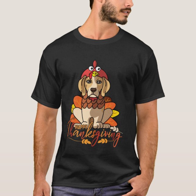 Camiseta Beagle Thanksgiving Dog Mom Turkey Costume Women (Frente)