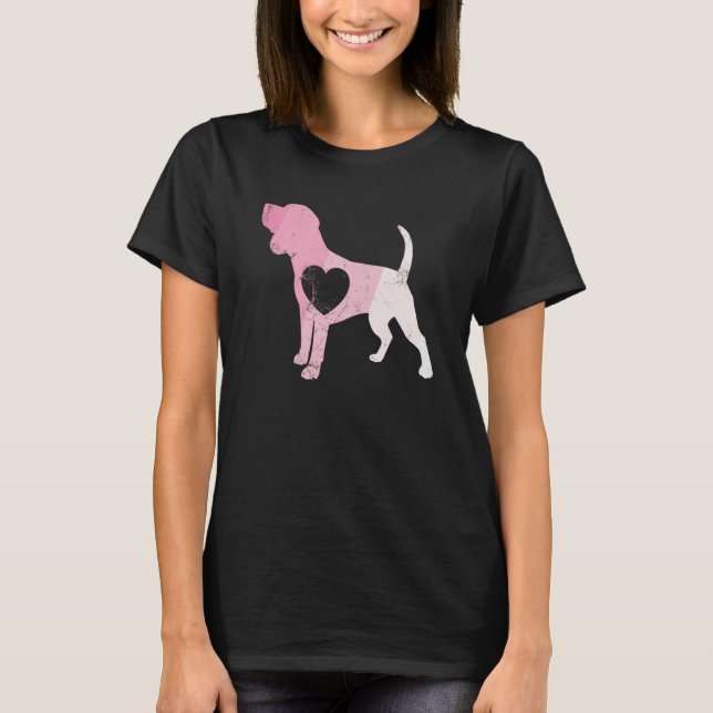 Camiseta Beagle Valentines Day Cupid Love Dog (Frente)