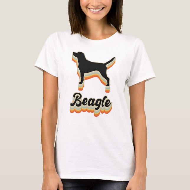 Camiseta Beagle Vuntage Dog Silhuette (Frente)