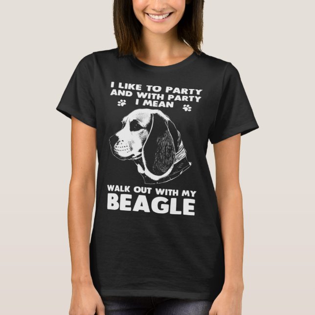 Camiseta Beagle  Walk Out With My Beagle Dog (Frente)
