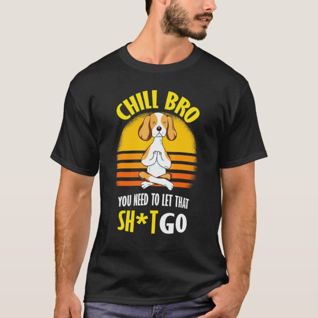 Camiseta Beagle Yoga Relaxe Bro (Frente)