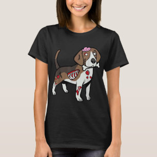 Camiseta Beagle Zombie Cachorro Osso Costume Cute Animal Ha