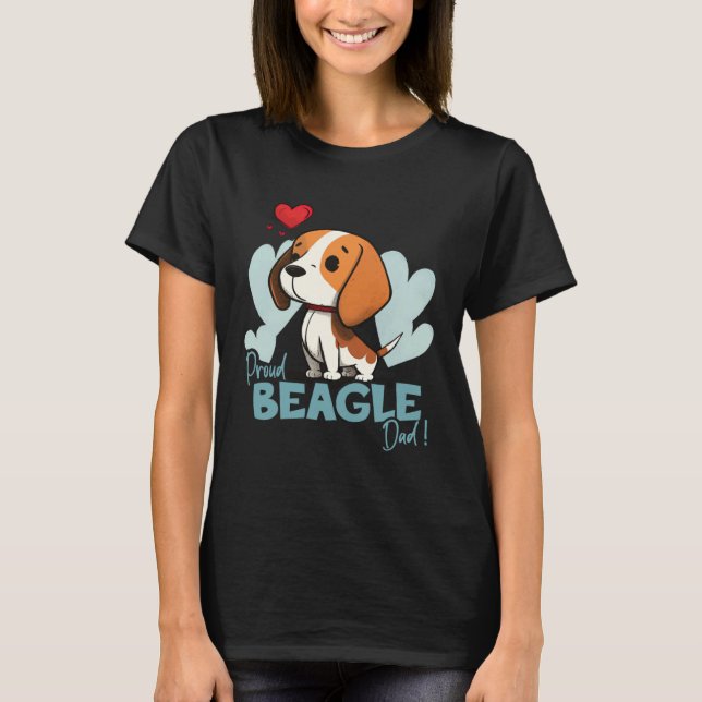 Camiseta Beagledog With Heartdecoration Proud Beagledad (Frente)