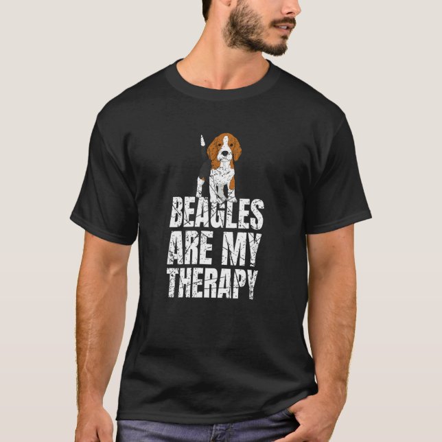 Camiseta Beagles Are My Therapy Dog (Frente)