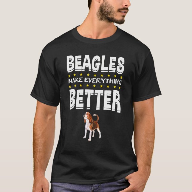 Camiseta Beagles Torna Tudo Melhor Beagle (Frente)