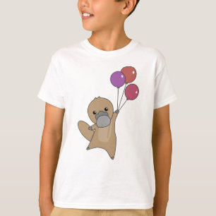 Camiseta Beaker Voa Com Balões Animais Doce Crianças