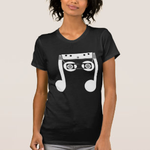 Camiseta Beam Notes Oitavo Design de Cassete de Música Clás