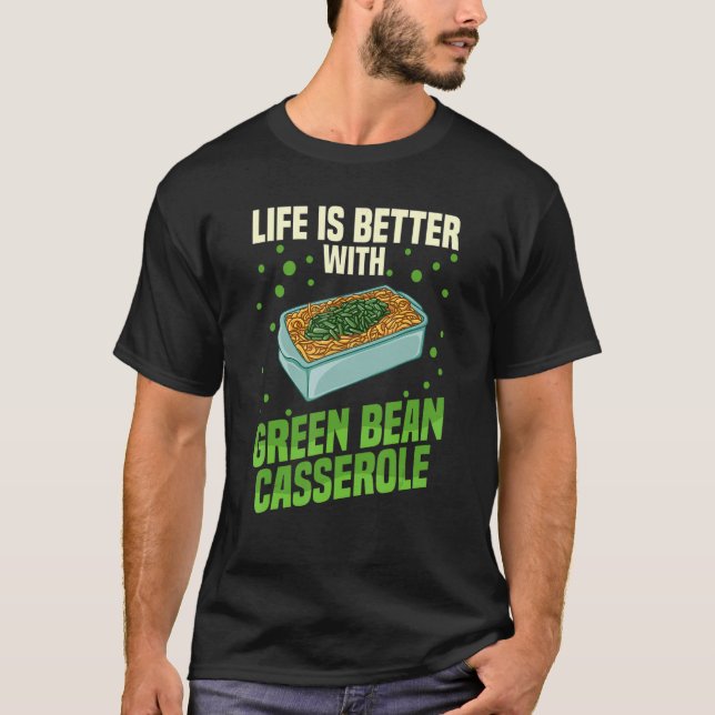 Camiseta Bean Verde Casserole Recebe Cadeado de Encaixe (Frente)