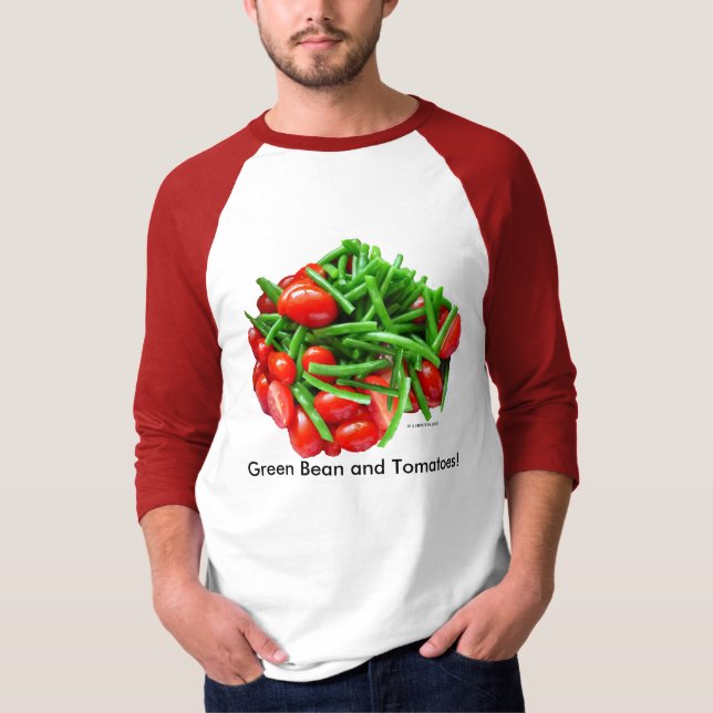 Camiseta Bean Verde e Tomates (Frente)