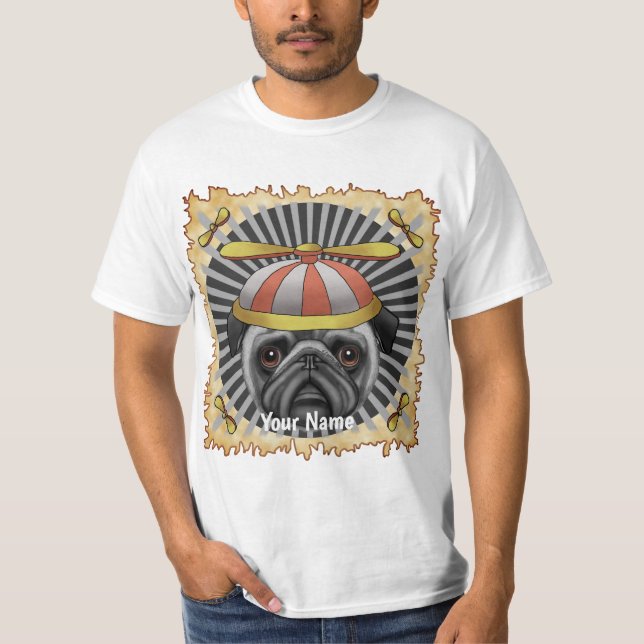 Camiseta Beanie Pug (Frente)