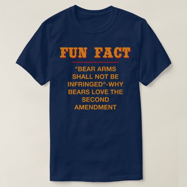 Camiseta Bear Arms Shall Not Be Infringed Funny Animal Pun  (Frente do Design)
