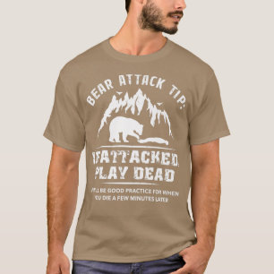 Camiseta Bear Attack Tip Camping Hiking Outdoor Travel Funn