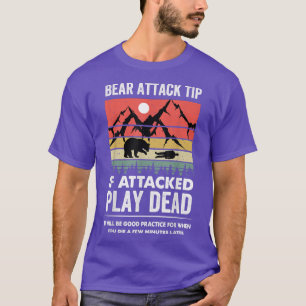 Camiseta Bear Attack Tip Camping Hiking Outdoor Travel Funn